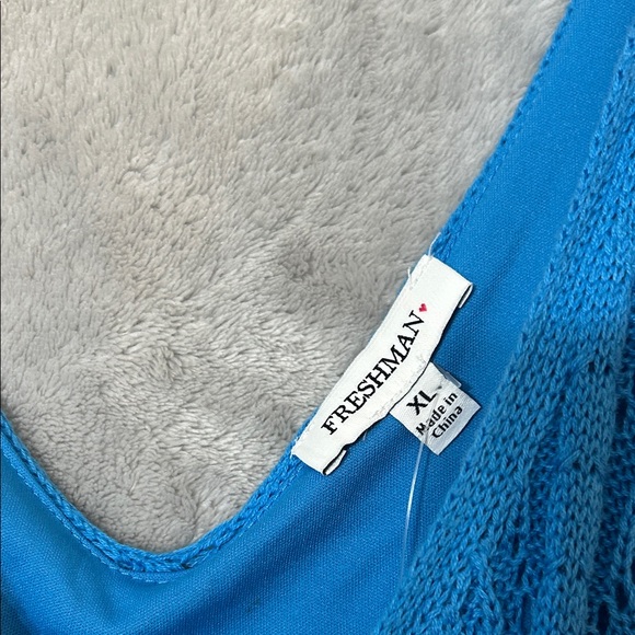 Kohl's Vibrant Blue Crochet Midi Dress - Picture 3 of 7